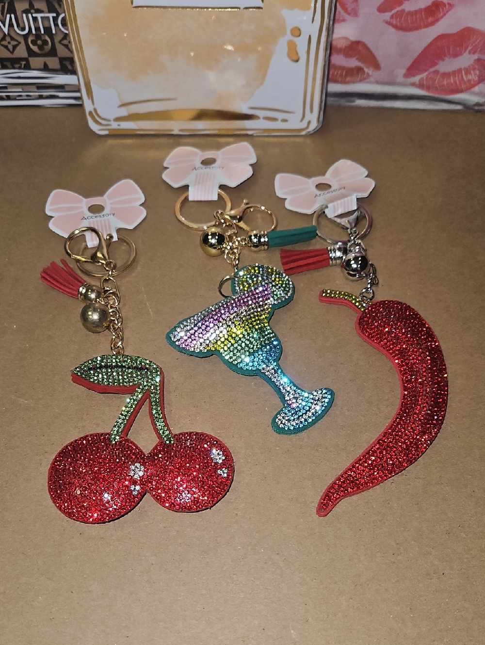 Rhinestone Keychains Nwt